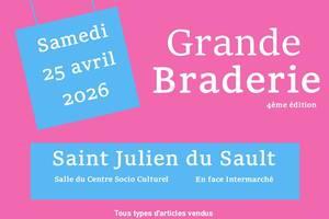 Grande braderie à Saint Julien du Sault