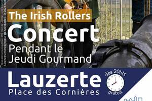 Concert du groupe Irish Rollers lors du Jeudi Gourman