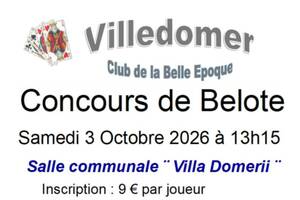 Concours de belote du club de la Belle Époque