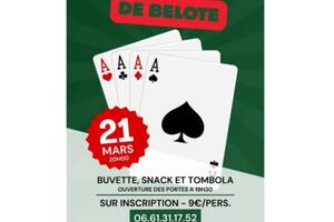 Concours belote 21 mars 20h salle des fêtes loix