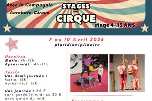 stage de cirque du 7 au 10 avril 2026 avec acrobate circus