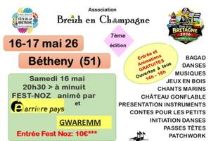 Fête de la Bretagne 16 -17 mai 26 et Festnoz 20h30 16 mai 26
