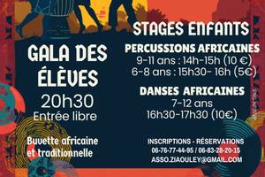 Gala de fin d'année / stages percussions et danses africaines ENFANT