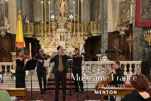 Concert à Menton : Rossini, Telemann, Taffanel, Tchaïkovsky, Bizet, Aznavour, Wieniawski, Poulenc, Ibert, Piazzolla, Vivaldi
