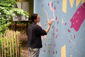 Inauguration de la fresque collaborative du Festival Photo
