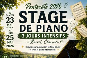 Pentecote en Charente, stage de piano, 3 jours intensifs