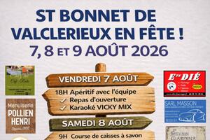 La grande fête de Saint-Bonnet-de-Valclérieux revient les 7, 8 & 9 août 2026 !
