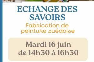 Echange des savoirs : fabrication de peinture suédoise