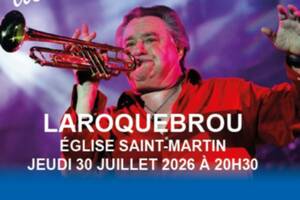 Jean-Claude Borelly et sa trompette d'Or à Laroquebrou