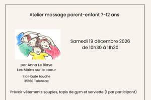 Atelier massage parent-enfant 7-12 ans