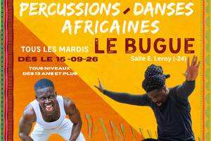 Cours Hebdo Percussions et Danses Africaines