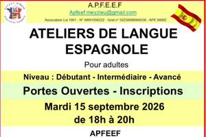 PORTES OUVERTES INSCRIPTIONS ATELIERS DE LANGUE ESPAGNOLE