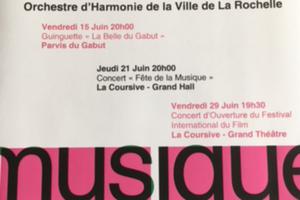 Orchestre d'Harmonie de la Ville de La Rochelle - Concerts Juin 2018