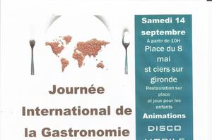 photo journée international de la gastronomie et spécialité d'AQUITAINE