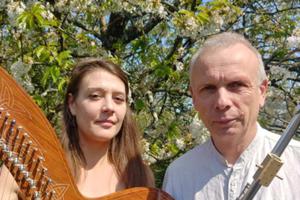 photo Duo NYGMA en concert(flûtes et harpe)