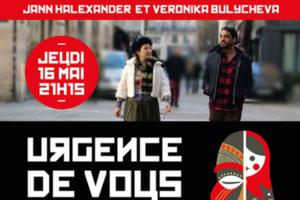 Jann Halexander et Veronika Bulycheva dans 'Urgence de vous' [du Gabon à la Russie] au Nez Rouge, Paris