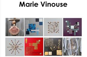 photo Exposition - Marie Vinouse - Tableaux abstraits et créations du bord de mer