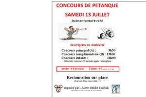 concours pétanque 13 juillet ETRICHE 49330