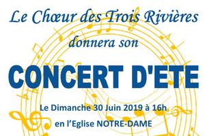 choeur des trois rivières concert d'été