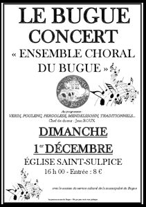 photo CONCERT de l'ENSEMBLE CHORAL DU BUGUE