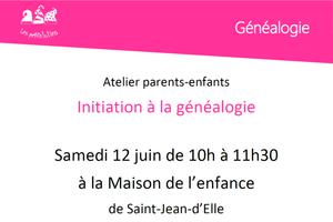 photo Atelier parents-enfants : initiation à la généalogie