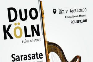 photo Duo Köln - Flûte & Harpe - Dimanche 1er Août à Roussillon
