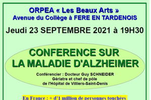 CONFERENCE SUR LA MALADIE D'ALZHEIMER