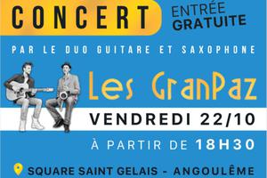 photo Concert Les Grand Paz duo guitare saxophone