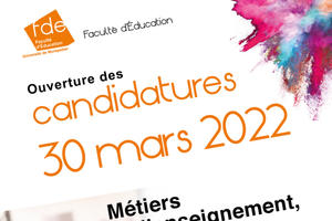 Ouverture des candidatures à la Faculté d’Éducation