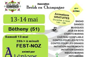 Fête de la Bretagne et Fest Noz 13 et 14 mai Bétheny (51)