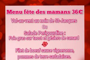 Menu fête des mamans 36€