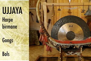 Ujjaya en concert : harpe birmane, gongs, bols & carillons géants + électronique
