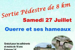 Sortie pédestre de 8 km à Ouerre et ses hameaux, samedi 27 Juillet