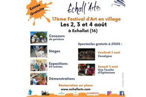 17ème festival d’arts plastiques Echall’Arts à Echallat (16) les 2, 3 et 4 août 2024