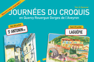 JOURNÉES DU CROQUIS en Quercy Rouergue Gorges de l’Aveyron