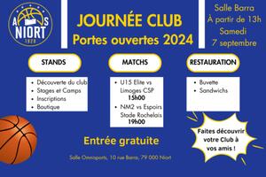 Journée Club et Portes Ouvertes - A.S. Niort Basket - 7 septembre 2024