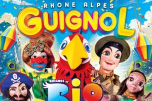 photo Guignol Rhône Alpes et Rio le majestueux perroquet