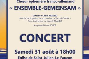 CONCERT CHOEUR EPHEMERE FRANCO-ALLEMAND