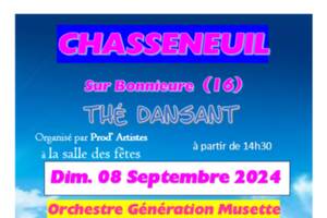 Thé dansant à CHASSENEUIL sur Bonnieure 16