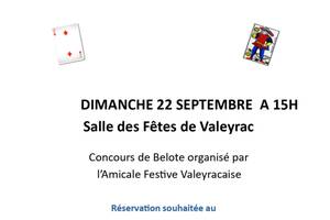 Concours de belote du 22 septembre