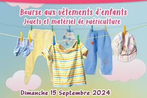 Bourse aux vêtements enfants, jouets, livres, matériel puériculture