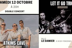 photo Double concert Let it Go Trio et Atkims Cave, Salle du Damier à Veigy le 12/10/24