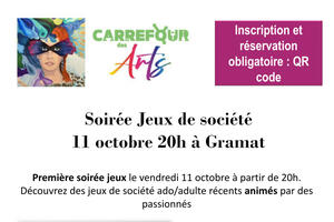 Soirée jeux de société au Carrefour des Arts...