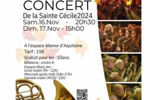 Concert de la Ste Cécile, par l'Orchestre de l'Union Musicale de Mussidan