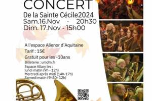 Concert de la Ste Cécile, par l'Orchestre de l'Union Musicale de Mussidan