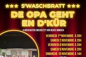 photo DE OPA GEHT EN D’KÜR – S’WASCHBRATT THEATER