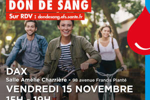 Collecte de sang vendre 15 novembre 2024