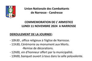 Repas commémoration de l'armistice