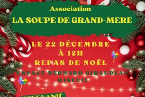 REPAS DE NOEL SOLIDAIRE ORGANISE PAR L'ASSOCIATION LA SOUPE DE GRAND-MÈRE 