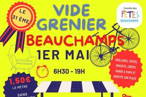 31e Grand vide-grenier/ Foire a la brocante du 1er mai de Beauchamps